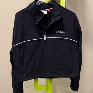 Wilson Black and White Half-Zip Pullover